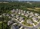 An aerial view showcases a peaceful neighborhood surrounded by lush greenery and a tranquil atmosphere at 398 Hampton Trail Dr # 97, Fort Mill, SC 29708