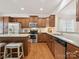 Well-equipped kitchen featuring stainless steel appliances, granite countertops, and a center island with bar seating at 8036 Crater Lake Dr, Fort Mill, SC 29707