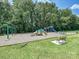 Community playground with slides, swings, and picnic tables, offering a fun space for children to play at 9415 Braemar Ter, Charlotte, NC 28210