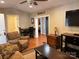 Spacious living room with hardwood floors and comfortable seating at 110 Indian Harbor Cir, Mount Gilead, NC 27306