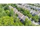 Overhead shot of a home with a backyard deck and patio in a neighborhood at 11538 Ardrey Crest Dr, Charlotte, NC 28277
