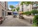 Inviting courtyard featuring picnic tables and lush greenery, creating a relaxing communal space at 1315 East Blvd, Charlotte, NC 28203