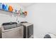 Bright laundry room with modern washer and dryer, providing convenience and functionality at 132 Sycamore Crossing Ct, Locust, NC 28097