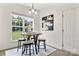 Cozy breakfast nook with table and stools, large window offering plenty of natural light at 1471 River Bend Blvd, Indian Land, SC 29707