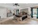 Luxurious main bedroom with a decorative accent wall and elegant furnishings at 1933 Tara Trl, Lancaster, SC 29720
