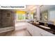 Modern bathroom features a double vanity, granite countertops, soaking tub, and separate shower at 3122 Spring Iris Dr, Denver, NC 28037
