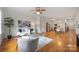 Open-concept living space connecting the living room, dining area, and kitchen, perfect for entertaining and everyday living at 3519 Card St, Charlotte, NC 28205