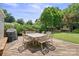 Backyard with deck, outdoor seating, and well-maintained landscaping at 3612 Trent St, Charlotte, NC 28209