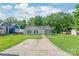 Charming single story home with blue shutters and a well-manicured lawn at 425 Austin Dr, Charlotte, NC 28213