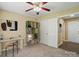 Neutral bedroom with modern furnishings including desk, shelving, and modern decor at 4982 Bentgrass Run Dr, Charlotte, NC 28269