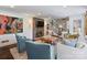 Comfortable living room with brick fireplace and staircase at 5436 Topping Pl, Charlotte, NC 28209