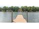 Picturesque view of the lake from the private dock, offering serene waterfront living at 6836 Summer Hill Dr, Denver, NC 28037