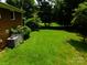 Large backyard with well-maintained lawn and greenery; perfect for entertaining at 714 Shady Dr, Albemarle, NC 28001