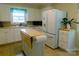 Functional kitchen with white cabinetry, modern appliances, and a central kitchen island offering ample counter space at 714 Shady Dr, Albemarle, NC 28001