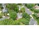 Overhead view of property featuring a lush backyard and neighborhood at 9040 Scottsboro Dr, Huntersville, NC 28078