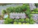 Aerial view of lake complex featuring a swimming pool and boat docks with mature trees at 921 Northeast Dr, Davidson, NC 28036