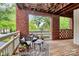 Comfortable covered balcony with seating area and natural light, offering a serene outdoor experience at 921 Northeast Dr, Davidson, NC 28036