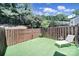 Backyard with artificial grass and comfortable lounge seating at 10078 Pergola View Ct, Charlotte, NC 28213