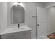 Bathroom featuring modern sink, mirror, and brushed gold hardware at 1115 Sides Rd, Salisbury, NC 28146