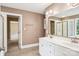 Large bathroom with a double vanity and an open doorway at 116 Scottie Ct, Rock Hill, SC 29730
