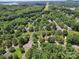 Expansive aerial view of the neighborhood, showcasing mature trees and well-maintained streets at 1252 Winding Path Rd, Lake Wylie, SC 29710