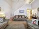 Inviting living room with neutral paint, plush seating, and staircase to the upper level at 1252 Winding Path Rd, Lake Wylie, SC 29710