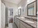 Elegant bathroom with double vanity, granite countertops, and ample storage, perfect for daily routines at 1325 Kennon St, Charlotte, NC 28205