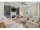 Bright living room showcasing a fireplace, built-in shelving, and comfortable seating at 1325 Kennon St, Charlotte, NC 28205