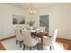 Dining room with chandelier and hardwood floors at 1928 Providence Rd, Charlotte, NC 28211