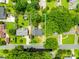 Aerial view showcasing the property's lot lines and approximate acreage within a well-established neighborhood at 2919 Dunaire Dr, Charlotte, NC 28205