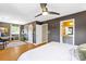 Spacious bedroom featuring hardwood floors and ensuite bathroom with modern finishes at 2919 Dunaire Dr, Charlotte, NC 28205