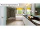 A luxurious bathroom with a soaking tub, glass shower, and double vanity for convenience at 4266 Sylvan Pond Ct, Denver, NC 28037