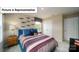 This bedroom features airplane decor, two windows, and comfortable carpeting at 4266 Sylvan Pond Ct, Denver, NC 28037