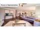 Open concept living room with lots of natural light and view to kitchen and dining area at 4266 Sylvan Pond Ct, Denver, NC 28037