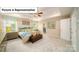 Spacious main bedroom with a tray ceiling, a large bed, and two windows for natural light at 4266 Sylvan Pond Ct, Denver, NC 28037