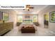 Bright main bedroom featuring a tray ceiling, a comfortable bed, and access to the main bathroom at 4266 Sylvan Pond Ct, Denver, NC 28037