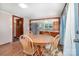 Cozy dining area with round wood table and chairs, flowing into the kitchen at 439 Neisler Rd, Concord, NC 28025