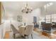 Bright dining room with stylish lighting and comfortable seating at 4442 Coventry Row Ct, Charlotte, NC 28270