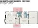 First floor plan showcasing the layout with kitchen, living room, dining area, primary bedroom and garage at 500 Mount Pleasant N Rd, Mount Pleasant, NC 28124