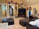 Spacious living room with comfortable seating and entertainment center at 5112 Mill Race Ln, Lancaster, SC 29720