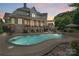 Inviting outdoor living space with a sparkling pool, lush landscaping, and comfortable patio seating at 5112 Mill Race Ln, Lancaster, SC 29720