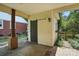 Outbuilding featuring a sliding barn door and support beams at 5229 Milford Rd, Charlotte, NC 28210