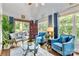 Bright and airy sunroom featuring comfortable seating, hardwood floors, large windows, and a view of the outdoor patio at 849 Savile Ln, Fort Mill, SC 29715