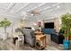 Stylish living room with a decorative ceiling, comfortable seating, and modern decor at 849 Savile Ln, Fort Mill, SC 29715