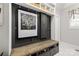 Mudroom with custom built-ins, bench seating, and storage at 849 Savile Ln, Fort Mill, SC 29715