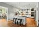 Spacious kitchen with stainless steel island and pendant lighting at 1009 13Th Avenue Nw Pl # 19, Hickory, NC 28601