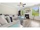 Inviting living room with plush sectional sofa, fireplace, and ample natural light at 1152 Mckee Farm Ln, Belmont, NC 28012
