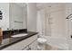 Bathroom with tub and shower combination, as well as a modern vanity at 1233 Ladera Dr, Waxhaw, NC 28173