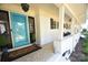 Inviting front porch with blue door and decorative tile flooring at 1505 Clarendon Pl, Rock Hill, SC 29732