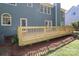 New, bright wooden deck overlooks backyard and home's exterior at 21514 Gulfstar Ct, Cornelius, NC 28031